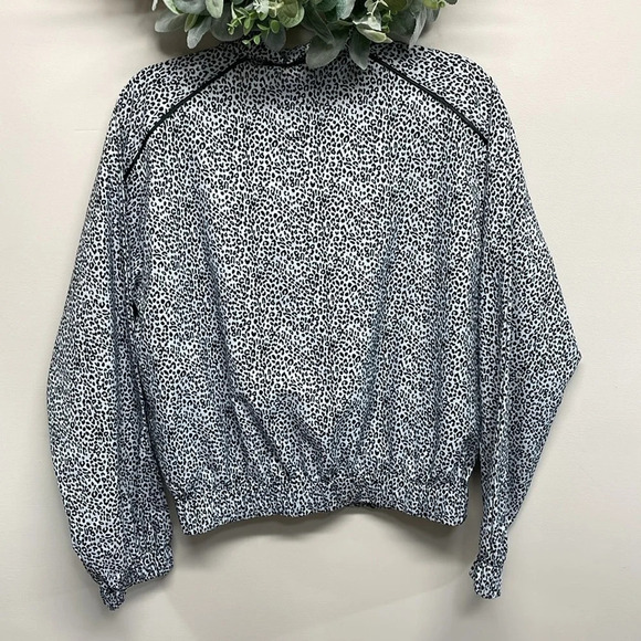 NWOT Anthropologie Allfenix All Fenix Leopard Print White Black Crop Jacket L - Picture 3 of 16